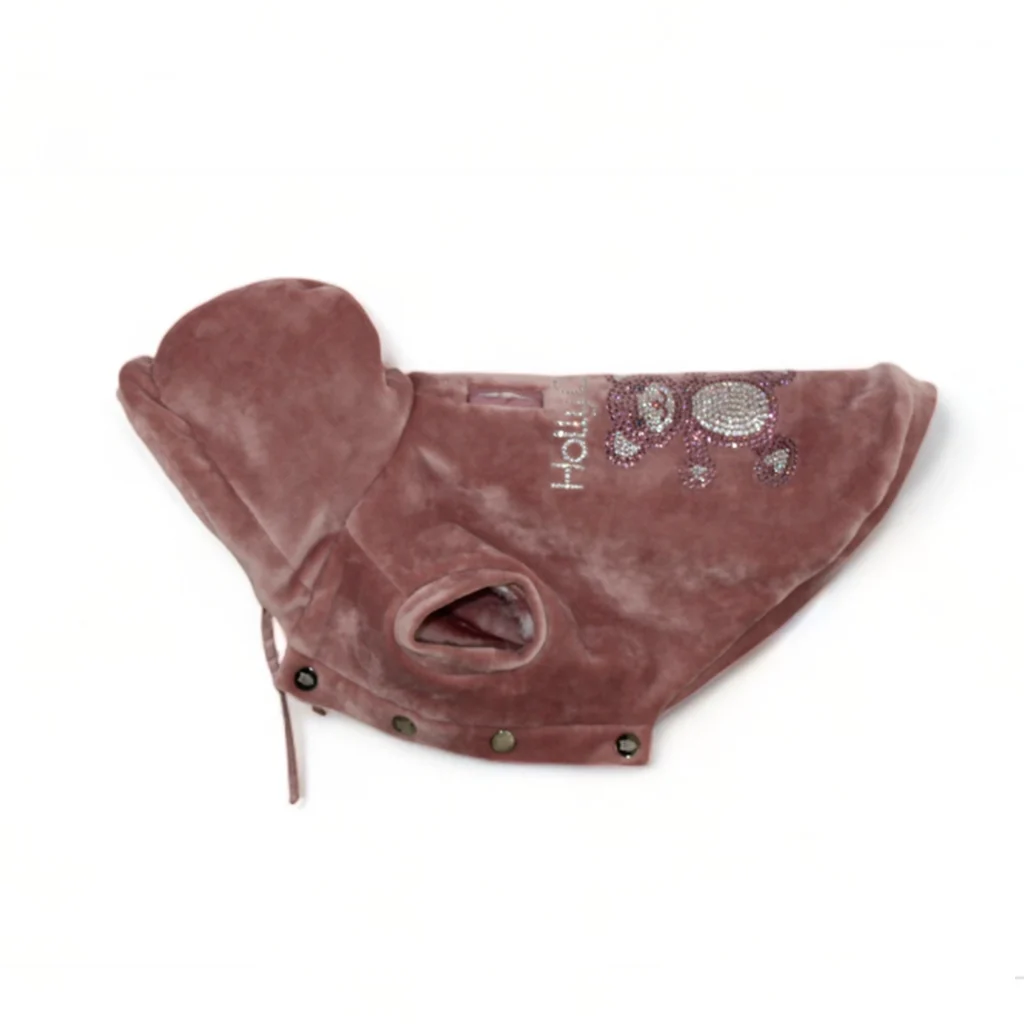 Felpa per cani alla moda indossata da un Barboncino red